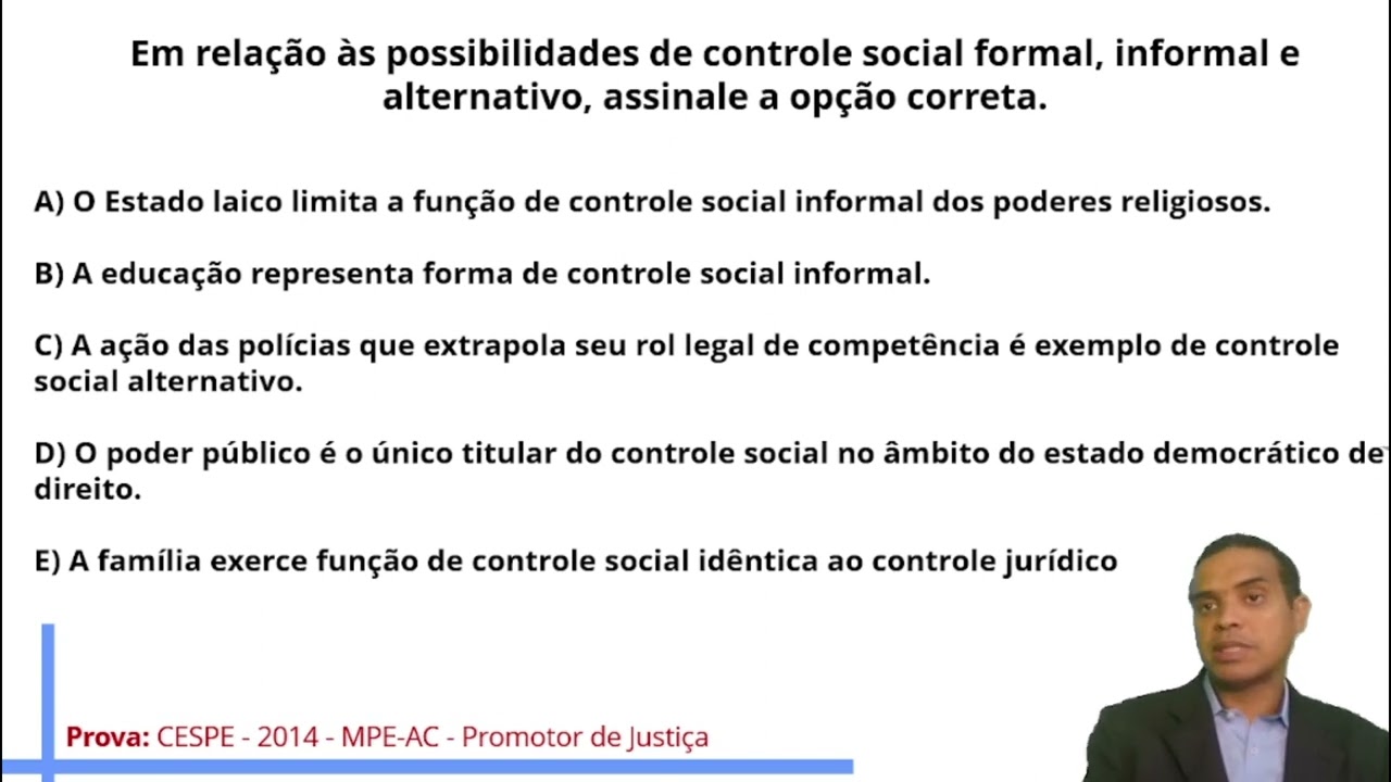 Controle Social Formal e Informal    Resumo